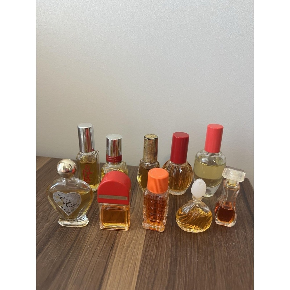 Vintage Mini Perfume Lot Of 10 Georgio Of‎ Beverly Hills Avon Elizabeth Arden